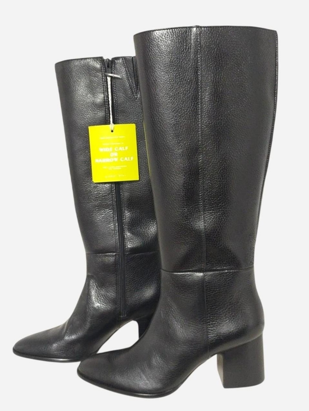 Gianni Bini Tyrell Black Mid-Calf Knee High Leather Womens Fashion Boots Sz 9.5M